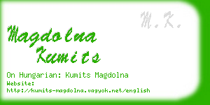 magdolna kumits business card